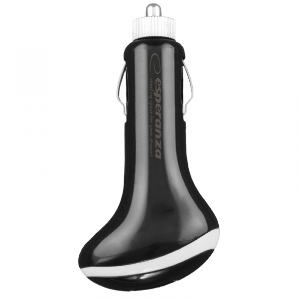 Incarcator auto USB cu o intrare si indicator LED,  5V 1A, Negru, compatibil cu toate dispozitivele [2]