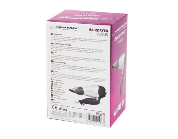 Perie de indreptat parul, ceramica, max. 230 ° C,  afisaj LCD pachet cu  Uscator par cu maner pliabil ergonomic ideal calatorii [3]