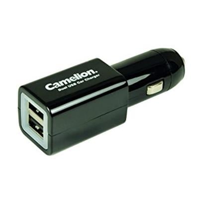 Incarcator auto dublu USB cu protectie si LED, DD801-DB Camelion [2]