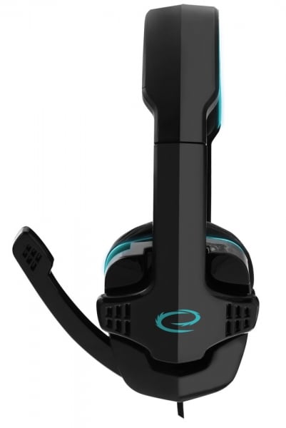 Casti stereo etansare perfecta pe urechi cu microfon, pentru gaming si muzica, Raven Gaming Albastru design modern conectare 2 x jack 3.5 [2]