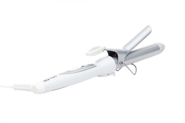 Ondulator de par cu invelis ceramic, tambur 25mm, incalzire rapida pentru bucle luxuriante, alb [2]