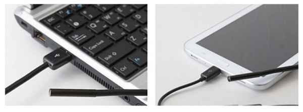 Camera cu endoscop video 6 LED-uri, conectivitate android si PC, multiple accesorii incluse, lungime cablu 5m, rezistenta la apa IP67 [7]