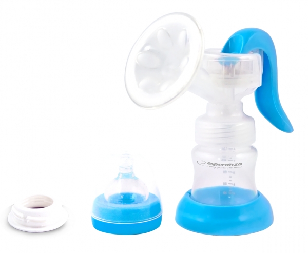 Pompa de san manuala Bebe foarte silentioasa si confortabila, include sticla de 150 ml, BPA free [3]
