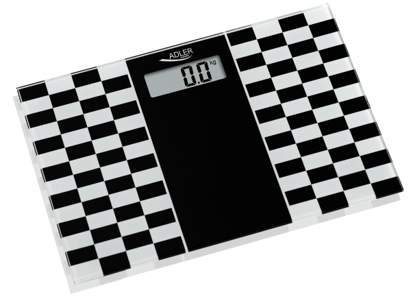 Cantar electronic de persoane, 4 senzori precisi, ecran LCD, sticla securizata, alb-negru, 150 kg max, oprire automata [3]