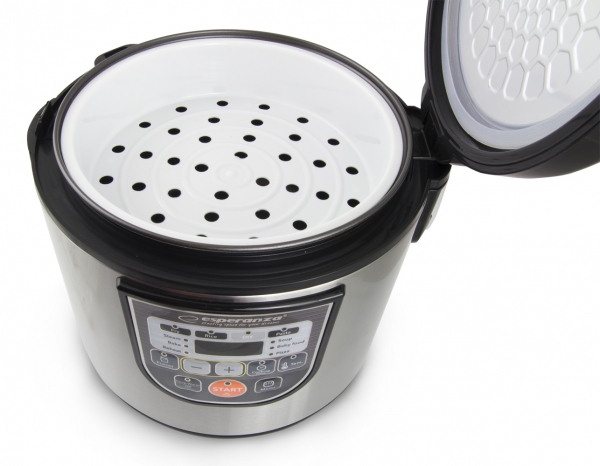 Multicooker din inox cuva 5L, panou comanda digitala smart cu 11 functii presetate sau programabile [4]