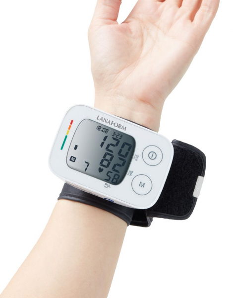 Tensiometru de incheietura Lanaform masuratori precise, total automatizat, ecran LCD, functie de monitorizare a tensiunii arteriale si a ritmului cardiac, memorie masuratori, portabil [5]
