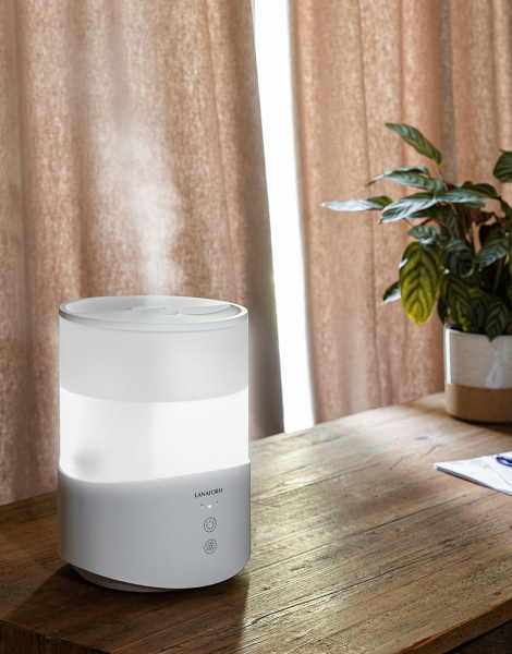 Umidificator aer si difuzor arome 2 in 1 cu ultrasunete Lanaform Dobra 2.5l, 30mp touch screen, mod noapte, oprire automata, silentios [9]