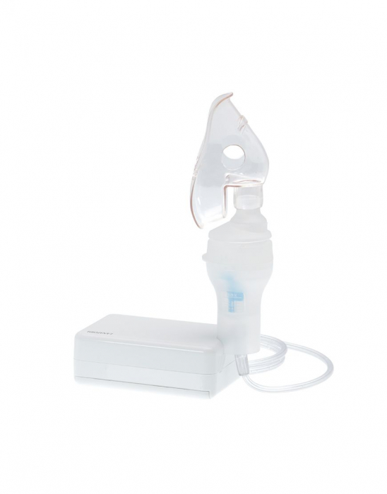 Aparat aerosoli nebulizator 3ml/minut cu compresor kit portabil Lanaform Belgia compatibil copii si adulti capacitate cupa 10ml dimensiuni particule 0.3 μm  alimentare USB sau 4 x AAA [3]