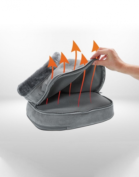 Aparat de masaj 2 in 1 Shiatsu Comfort si incalzire, 4 capete rotative, directie de rotatie dubla, 2 niveluri incalzire si vibratii, functie oprire automata [6]