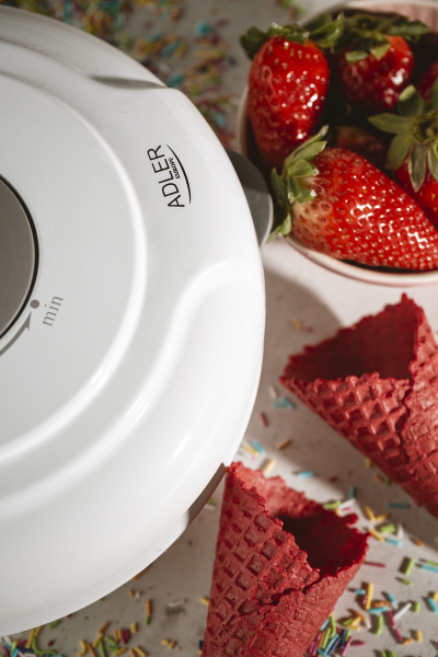 Aparat de facut Vafe subtiri Saratele si Napolitane cu diametru 18 cm si cornete inghetata putere reglabila 750- 1500W, indicator luminos [8]