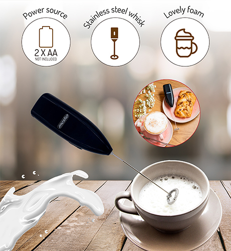 Aparat spumare lapte cu varf spiralat rotativ din inox Mesko 4502 [4]