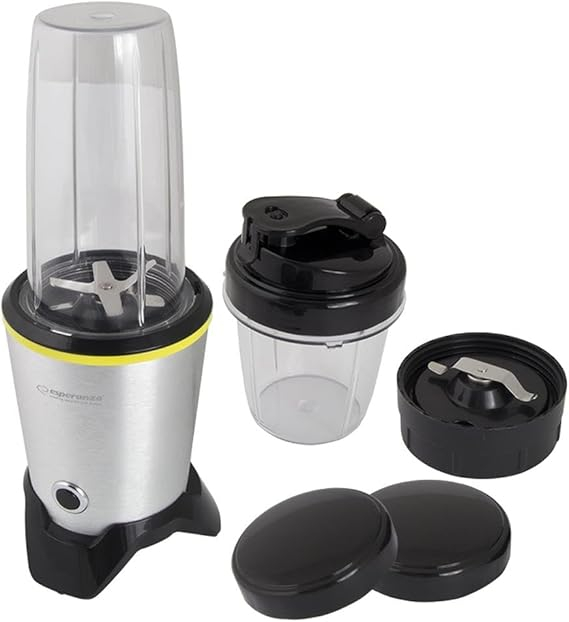 Blender Esperanza Nutri Master, EKM028, 1000W, 1L, Argintiu/Negru [4]