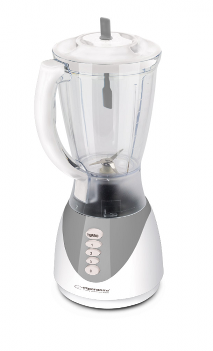 Blender multifunctional 1.5 l, 4 trepte de viteza, functie TURBO cutit dur de inox pentru spargerea cuburilor de gheata culoare gri [4]
