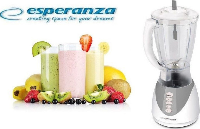 Blender multifunctional 1.5 l, 4 trepte de viteza, functie TURBO cutit dur de inox pentru spargerea cuburilor de gheata culoare gri [3]