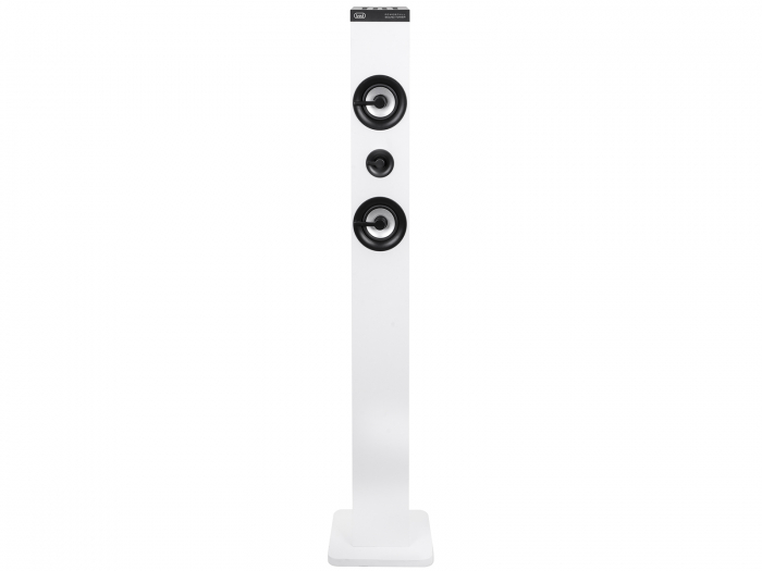 Boxa turn 100cm  din lemn  Trevi Italia 0XT10101   All in One 3 difuzoare frontale cu subwoofer Bluetooth, USB, SD, AUX-IN jack 3.5, AUX-IN 2xRCA, USB Charge alb [4]