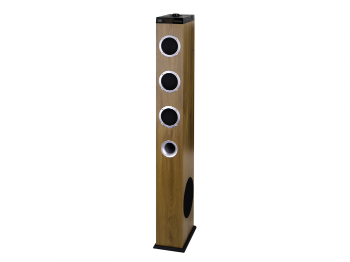 Boxa turn 100cm  din lemn cires  Trevi Italia XT10A830  All in One 3 difuzoare frontale+surround+woofer+bass reflex, Bluetooth, USB, SD, AUX-IN jack 3.5, AUX-IN 2xRCA, USB Charge, Radio, telecomanda [6]