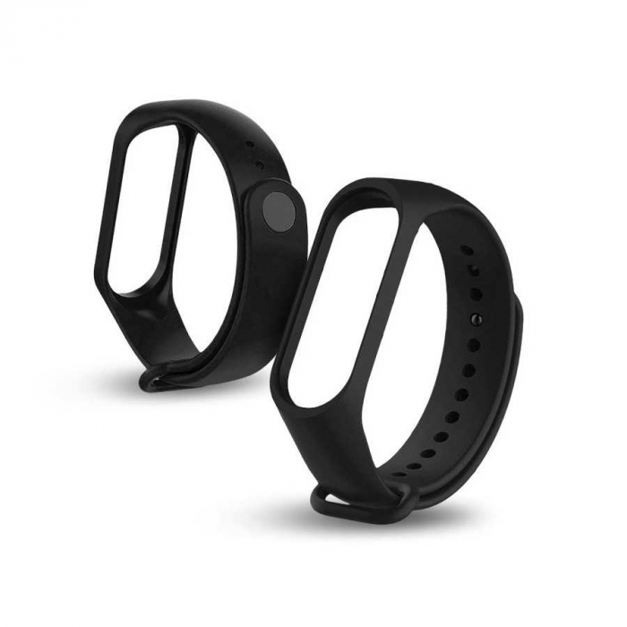 Bratara de schimb pentru smarwatch M5/M7 silicon negru [2]