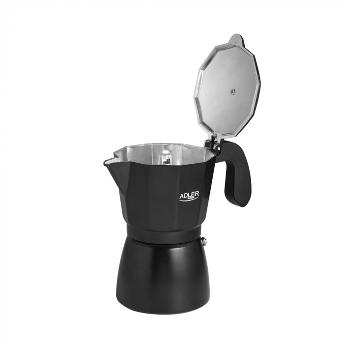 Cafetiera espessor din aluminiu  Adler 320G culoare neagru utilizare la plita sau flacara [2]