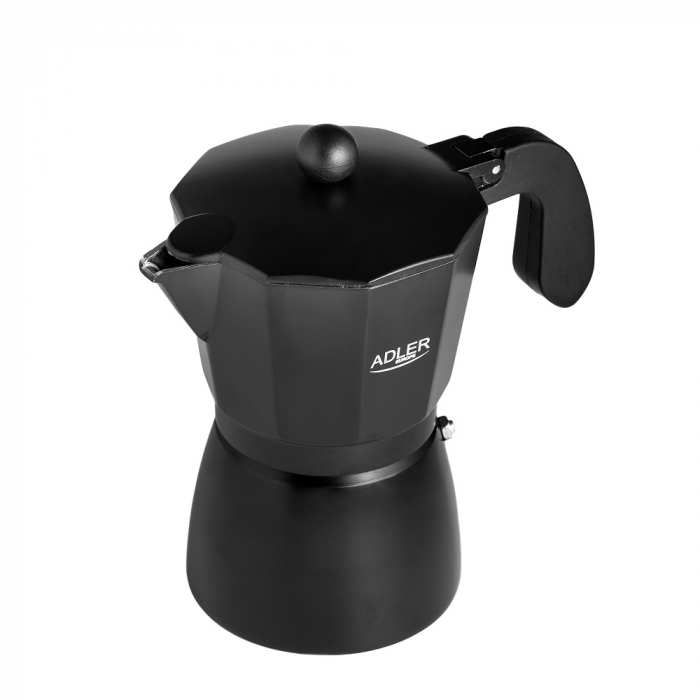 Cafetiera espessor din aluminiu  Adler 320G culoare neagru utilizare la plita sau flacara [3]