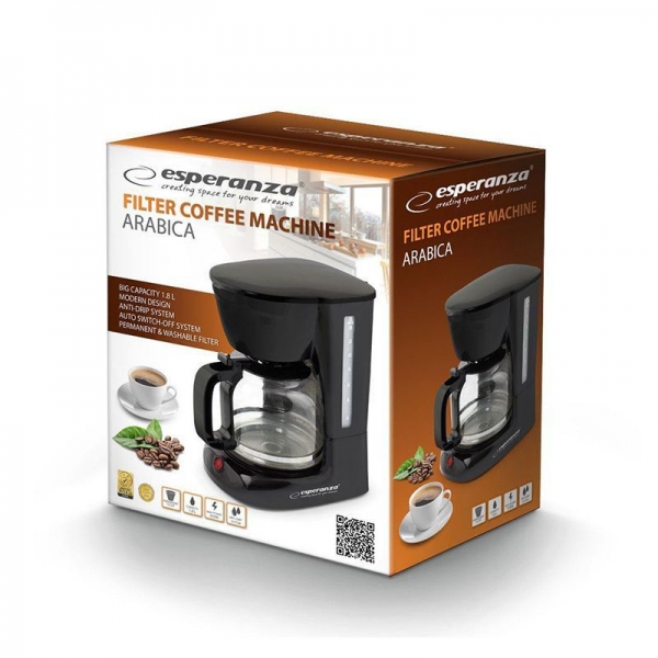 Cafetiera, filtru de cafea negru, capacitate 1.8l, sistem anti-picurare [2]