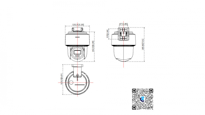 Camera IP PT 2MP Hikvision, Smart Hybrid Light, Auto-tracking Lite, Microfon, Difuzor, Slot Card, Lentila 4mm, PoE, IR 30m, Lumina Alba 30m [4]