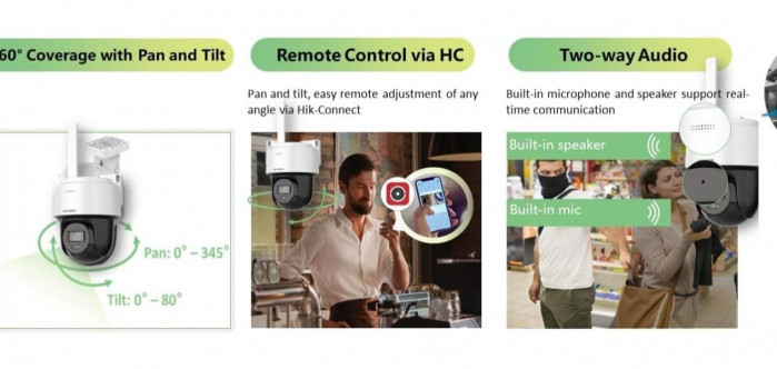 Camera supraveghere PT IP, 4MP, lentila 2.8mm, IR 30m, WL 30m, Audio, PoE, Smart Hybrid-Light, Human&Auto-Tracking – Hikvision [5]