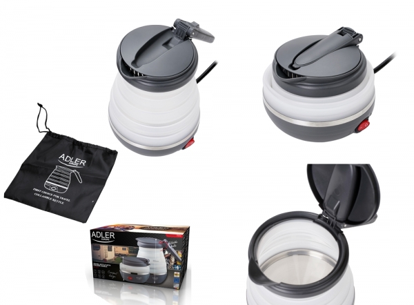 Cana electrica pliabila pentru voiaj 0.6L, 750W Travel AD1279 Alba [4]