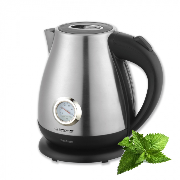 Cana electrica cu termometru Thames, putere 2200W, capacitate 1.7L, inox, oprire automata dupa fierbere, capac etans pentru mentinere temperatura [4]