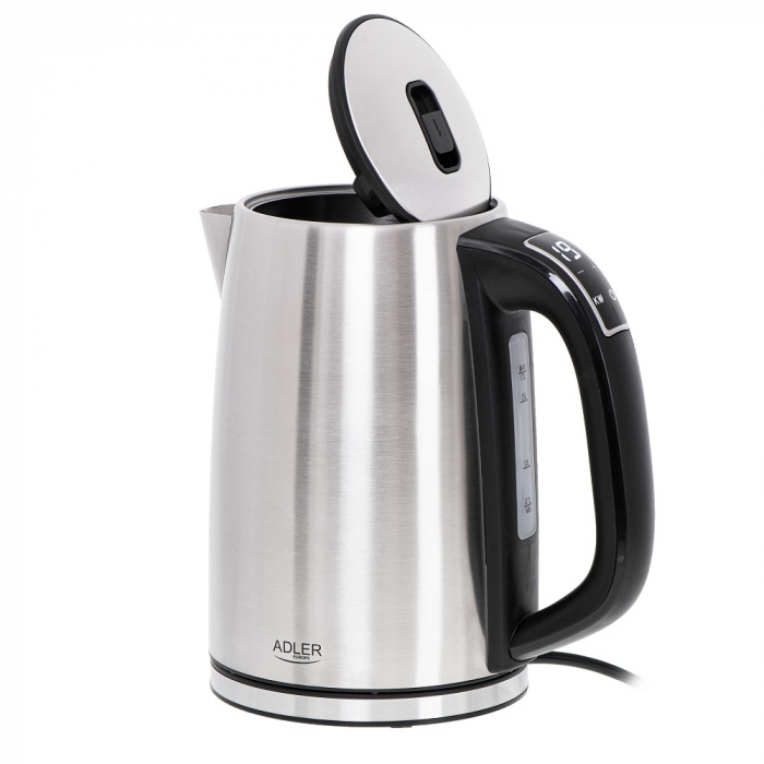 Cana fierbator 1.7L ADLER control temperatura 7 niveluri intre 40 - 100 grade celsius si functie mentinere temperatura, culoare Inox [3]