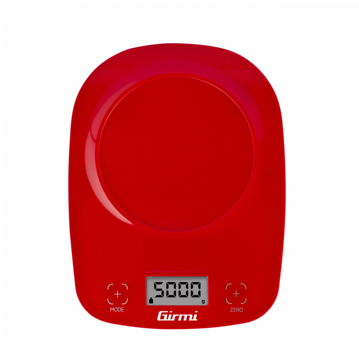 Cantar de bucatarie electronic cu bol Girmi, capacitate max. 5 kg, diviziune 1g, functie tara, oprire automata, rosu [2]