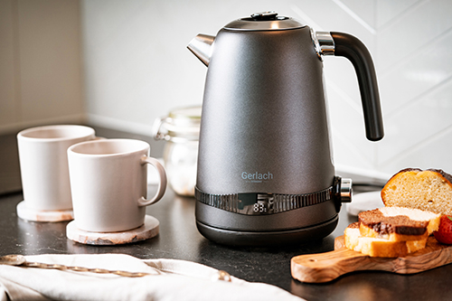 Ceainic electric 1.7L Gerlach GL1281 reglare temperatura 7 niveluri intre 40 - 100 grade celsius si functie mentinere cald, gri petrol [4]