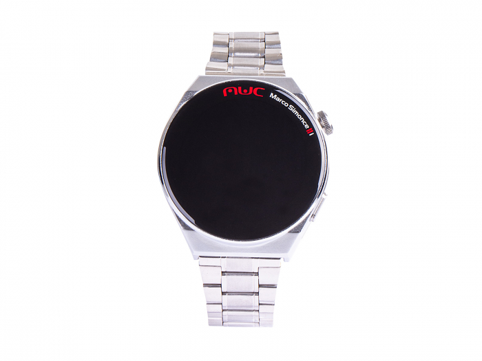 Ceas Smartwatch Trevi Italia carcasa metal IP67 microfon si speaker functie apel, mesaje, monitor sanatate, sport,retele sociale, sistem vocal,Bluetooth,Android,IOS bratara metal de schimb argintiu [4]