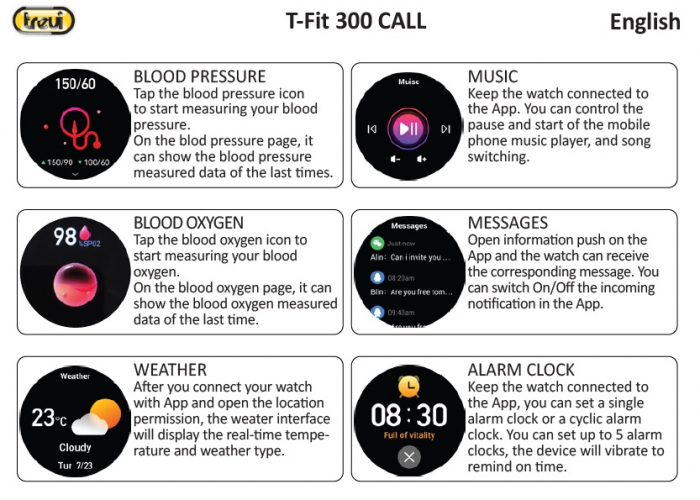 Ceas Smartwatch Trevi Italia carcasa metal IP67 microfon si speaker functie apel, mesaje, monitor sanatate, sport,retele sociale, sistem vocal,Bluetooth,Android,IOS bratara metal de schimb negru [8]
