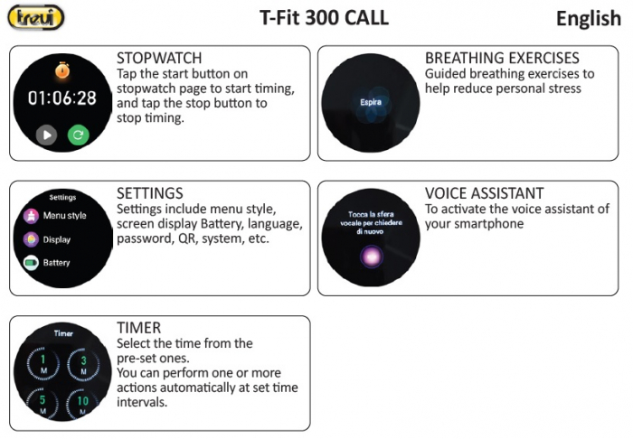 Ceas Smartwatch Trevi Italia carcasa metal IP67 microfon si speaker functie apel, mesaje, monitor sanatate, sport,retele sociale, sistem vocal,Bluetooth,Android,IOS bratara metal de schimb argintiu [11]