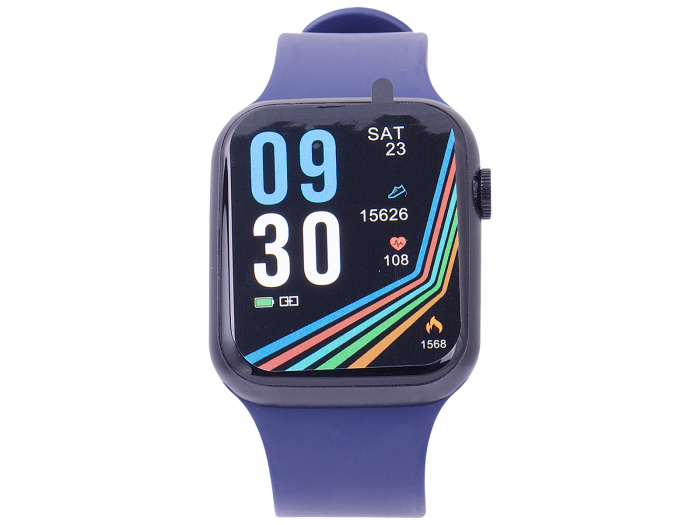 Ceas Smartwatch metal Trevi Italia TF20000 IP67 microfon si speaker functie apel, mesaje, monitor sanatate, sport,retele sociale, sistem vocal,Bluetooth,Android,IOS Blue [2]