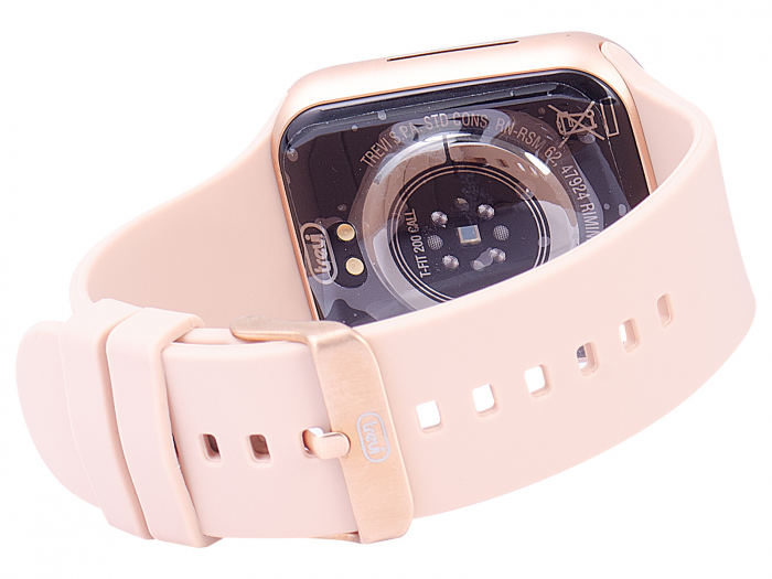 Ceas Smartwatch metal Trevi Italia TF20008 IP67 microfon si speaker functie apel, mesaje, monitor sanatate, sport,retele sociale, sistem vocal,Bluetooth,Android,IOS Roz [3]