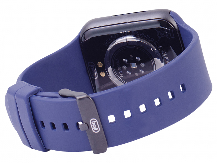 Ceas Smartwatch metal Trevi Italia TF20000 IP67 microfon si speaker functie apel, mesaje, monitor sanatate, sport,retele sociale, sistem vocal,Bluetooth,Android,IOS Blue [3]