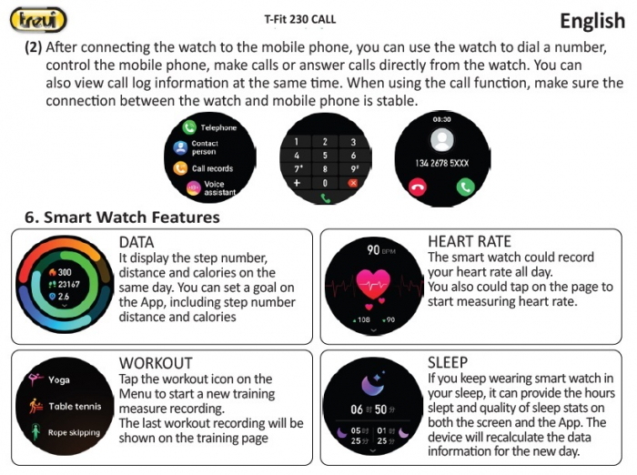 Ceas Smartwatch metalTrevi TF23008 IP67 microfon si speaker functie apel, mesaje, monitorizare sanatate, sport,retele sociale, sistem vocal,Bluetooth, Android,IOS roz [5]