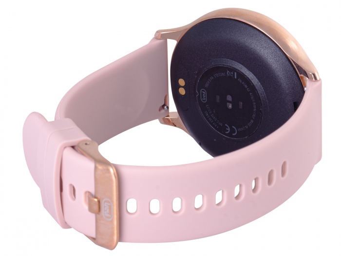 Ceas Smartwatch metalTrevi TF23008 IP67 microfon si speaker functie apel, mesaje, monitorizare sanatate, sport,retele sociale, sistem vocal,Bluetooth, Android,IOS roz [10]