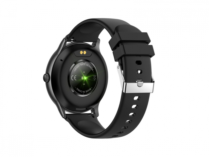Ceas Smartwatch carcasa metal Trevi Italia TF23000 IP67 microfon si speaker functie apel, mesaje, monitorizare sanatate, sport,retele sociale, sistem vocal,Bluetooth, Android,IOS negru [4]