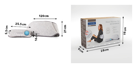 Centura cu gel multifunctionala incalzita electric Lanaform Waist Warmer [8]