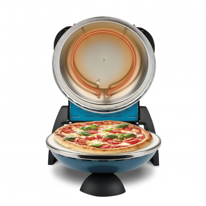 Cuptor pizza Italia G3Ferrari Delizia albastru special cu suprafata de coacere din piatra refractara, termoregulator pana la 390° C si timer [2]