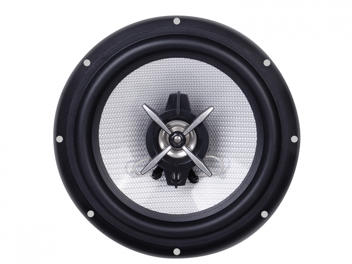 Difuzoare auto 2 x 120W 2 cai super TBass  Trevi 8165 Ø 165 mm sensibilitate 94dB Woofer polipropilena surround din carbon frecventa 54Hz-25KHz [2]
