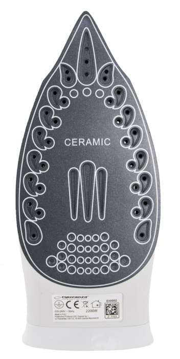 Fier de calcat cu talpa ceramica functie antipicurare, anticalcar, explozie de aburi 2200w albastru [4]