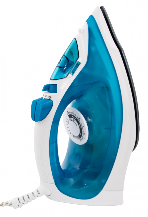 Fier de calcat cu talpa ceramica functie antipicurare, anticalcar, explozie de aburi 2200w albastru [3]
