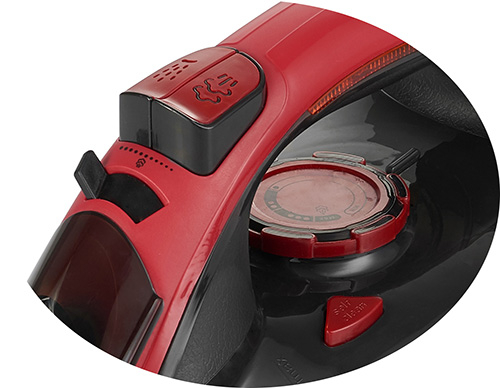 Fier de calcat MEMS5031 cu talpa ceramica 3000W calcare orizontala, calcare verticala, 5 functii, 4 sisteme smart, rosu-negru [6]
