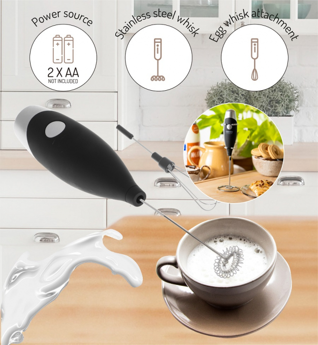 Mixer  2 in 1 pentru spuma lapte, tel si suport depozitare CR4501B [4]