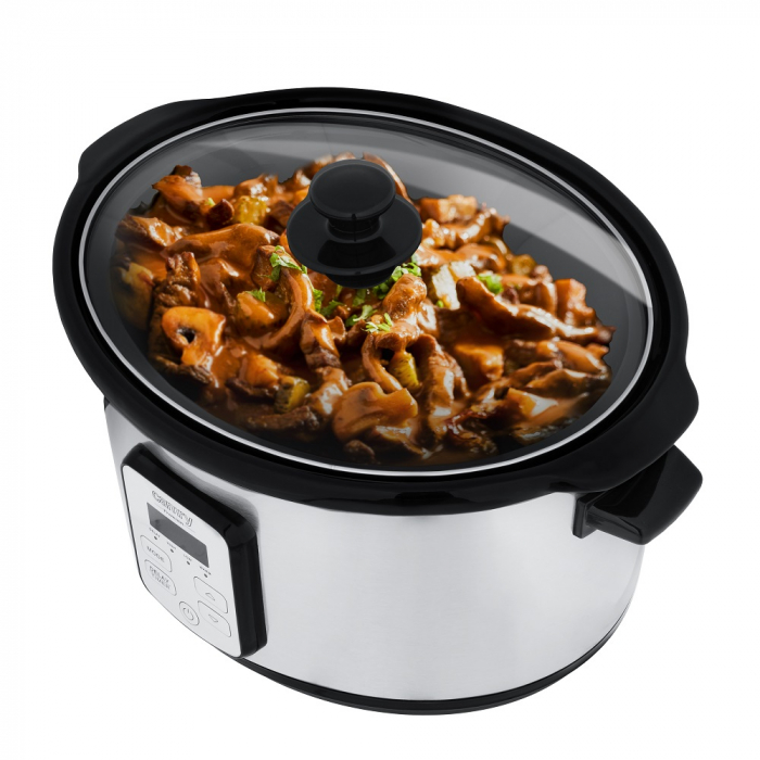 Multicooker Slow Cooker CR6414 din ceramica cu capacitate 4.7 kg putere 270W gatire lenta programare functionare de la 0,5 pana la 24 ore pornire programata [5]