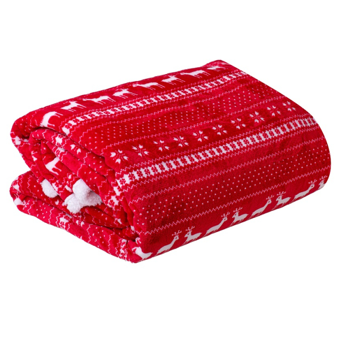 Patura fleece de iarna cu motive Craciun  incalzire electrica 10 trepte pat dublu 180x160 cm,  temporizator 10 ore, protectie supraincalzire, telecomanda [6]