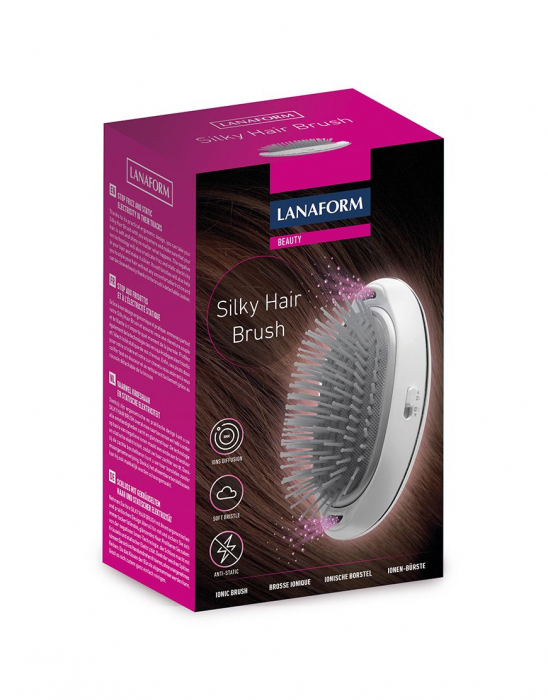 RESIGILAT - Perie de par ionica antielectrizare si incretire Lanaform Silky Hair Brush LA131404 12/9 cm - RESIGILAT [5]